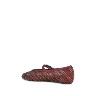 Bordeaux Calf Leather Bos Taurus Ballet Flats