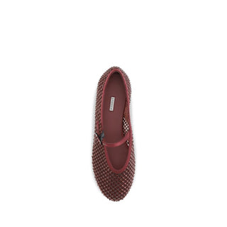 Bordeaux Calf Leather Bos Taurus Ballet Flats