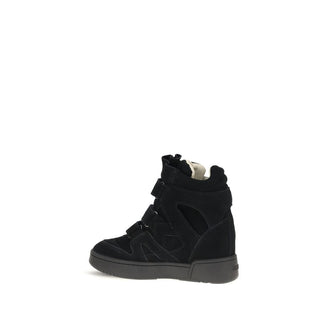 Black Calf Leather Bos Taurus Sneakers