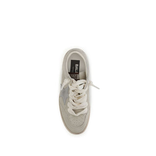 Beige Calf Leather Bos Taurus Low Top Sneakers