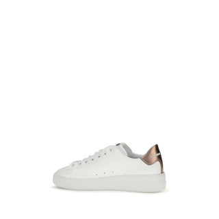 White Calf Leather Bos Taurus Low Top Sneakers