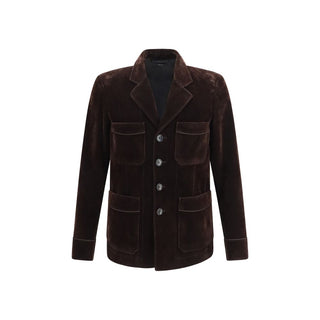 Brown Cotton Blazer