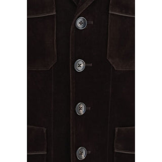Brown Cotton Blazer