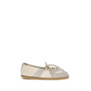 Bailarinas de piel de becerro Bos Taurus beige