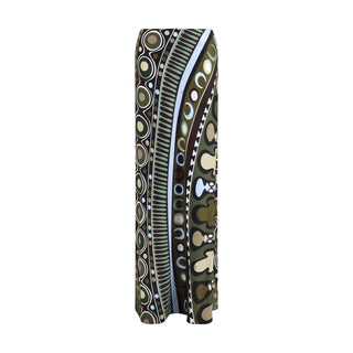 Multicolor Viscose Long Skirt
