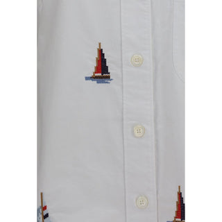 White Cotton Pattern Shirt