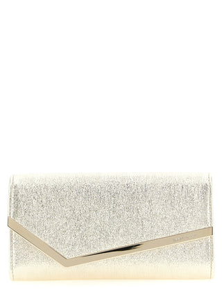 Gold Lamb Leather Clutch Bag