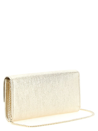 Gold Lamb Leather Clutch Bag