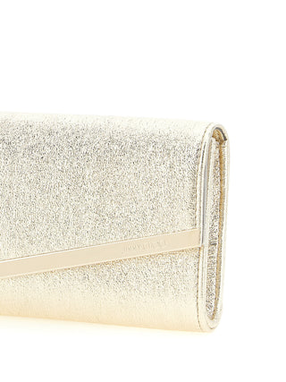 Gold Lamb Leather Clutch Bag