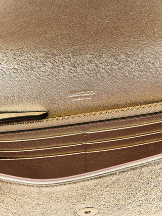 Gold Lamb Leather Clutch Bag