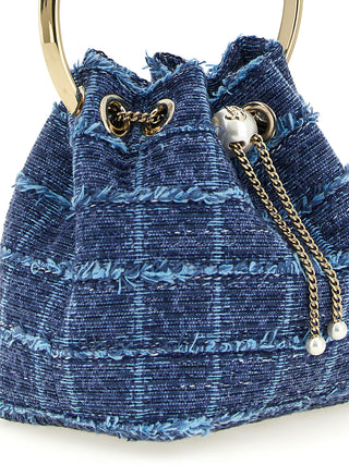 Blue Fabric Handbag