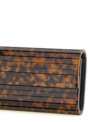Beige Polyester Clutch Bag