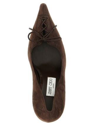 Brown Leather High Heel Pumps