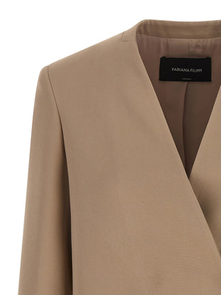 Beige Acetate Blazer