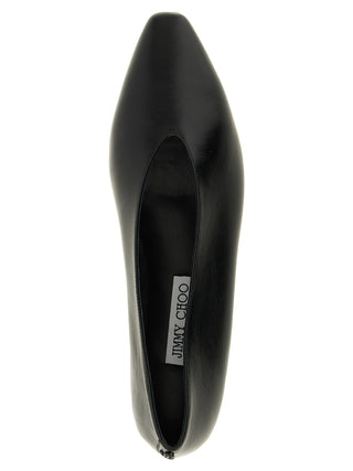Black Leather Ballet Flats