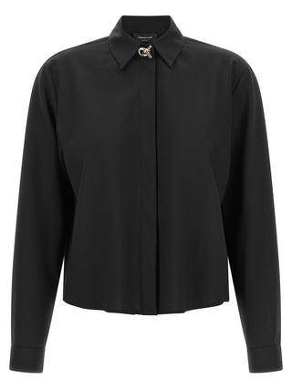 Black Virgin Wool Blouse