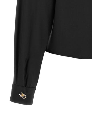 Black Virgin Wool Blouse