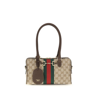 Beige Fabric Handbag