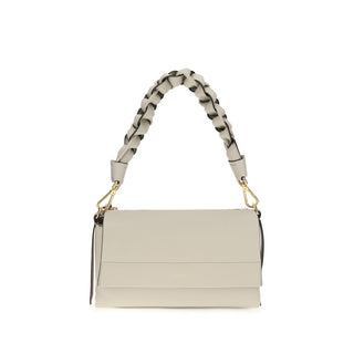 Bolso de hombro beige de cuero de becerro Bos Taurus  