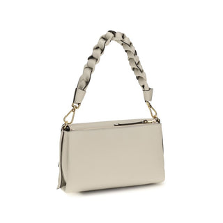Beige Calf Leather Bos Taurus Shoulder Bag