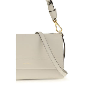 Beige Calf Leather Bos Taurus Shoulder Bag