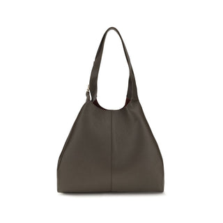 Bolso de hombro de cuero de becerro marrón Bos Taurus  