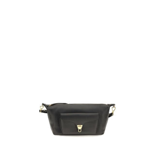 Bolso de hombro Bos Taurus de piel de becerro negra