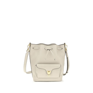 Bolso Backet Bos Taurus de piel de becerro beige
