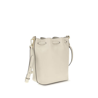 Beige Calf Leather Bos Taurus Backet Bag