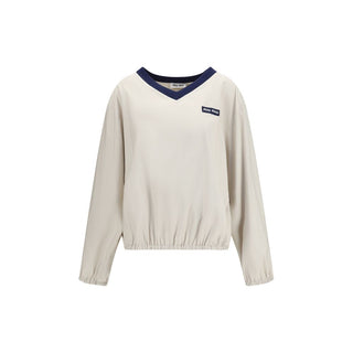 Sudadera beige de poliéster reciclado