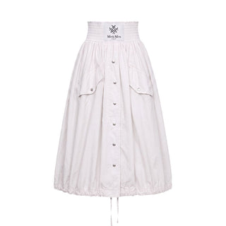 White Polyamide Women Skirt