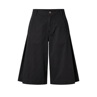 Black Cotton Women Shorts