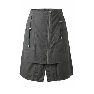 Grey Cotton Women Skirt