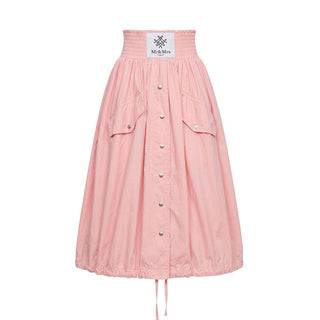 Pink Polyester Women Skirt