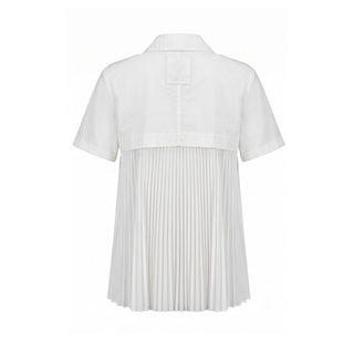 Camisa de algodón blanca para mujer