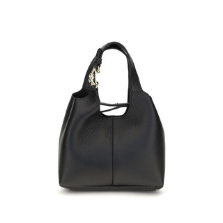 Bolso de mano de cuero de becerro negro Bos Taurus