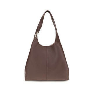Bolso de hombro de cuero de becerro marrón Bos Taurus  