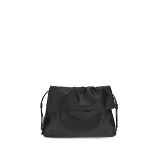 Bolso de hombro Bos Taurus de piel de becerro negra
