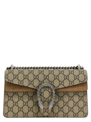 Beige Calfskin Shoulder Bag