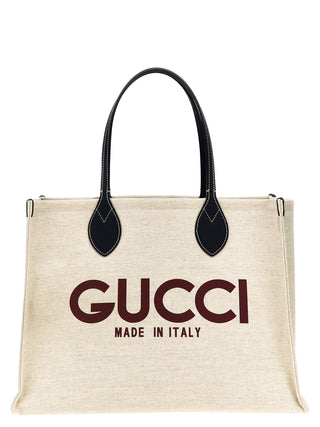Beige Polyethylene Tote Bag