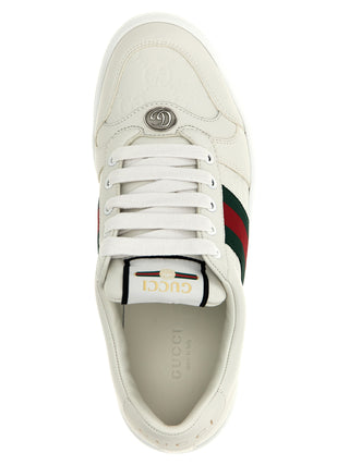 White Lamb Leather Low Top Sneakers