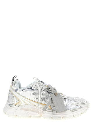 White Polyethylene Athletic Sneakers