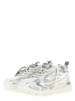 White Polyethylene Athletic Sneakers