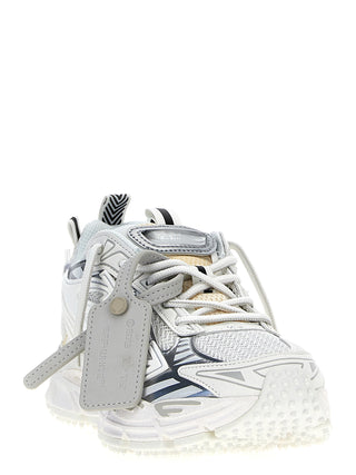 White Polyethylene Athletic Sneakers