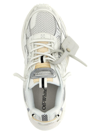 White Polyethylene Athletic Sneakers