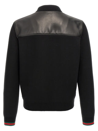Chaqueta de cuero de cordero negra