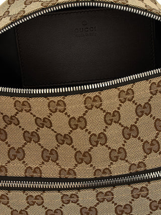 Beige Polyester Crossbody Bag