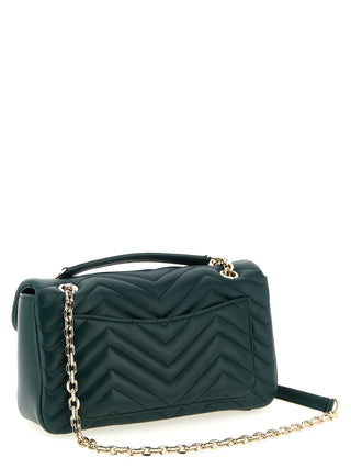 Bicolor Lamb Leather Shoulder Bag