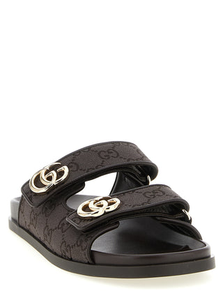 Brown Cotton Slides