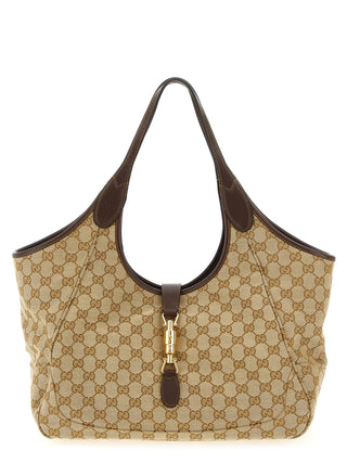 Beige Polyester Tote Bag